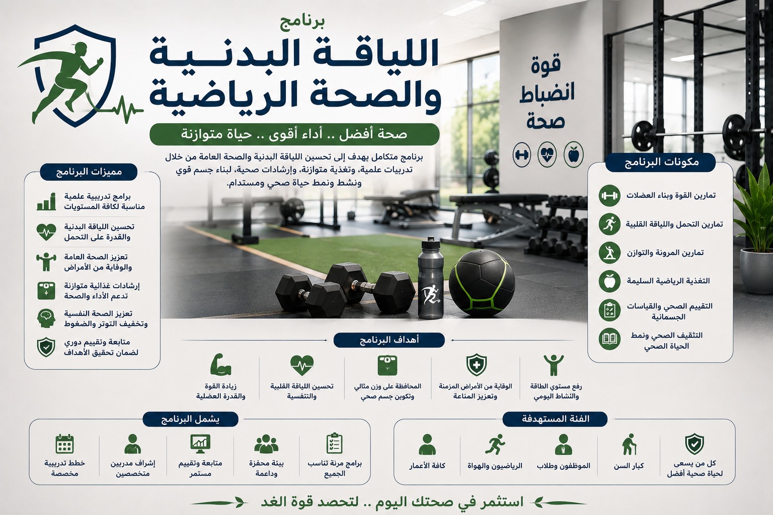برنامج اللياقة البدنية والصحة الرياضية (بكالوريوس - ماجستير - دكتوراه)