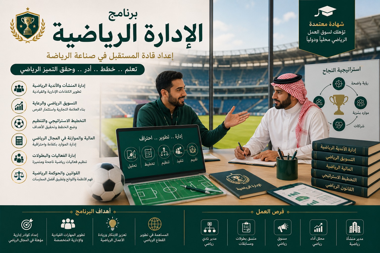 برنامج الإدارة الرياضية (بكالوريوس - ماجستير - دكتوراه)