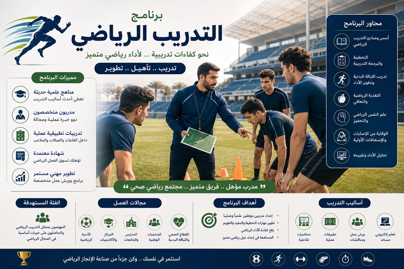 برنامج التدريب الرياضي (بكالوريوس - ماجستير - دكتوراه)